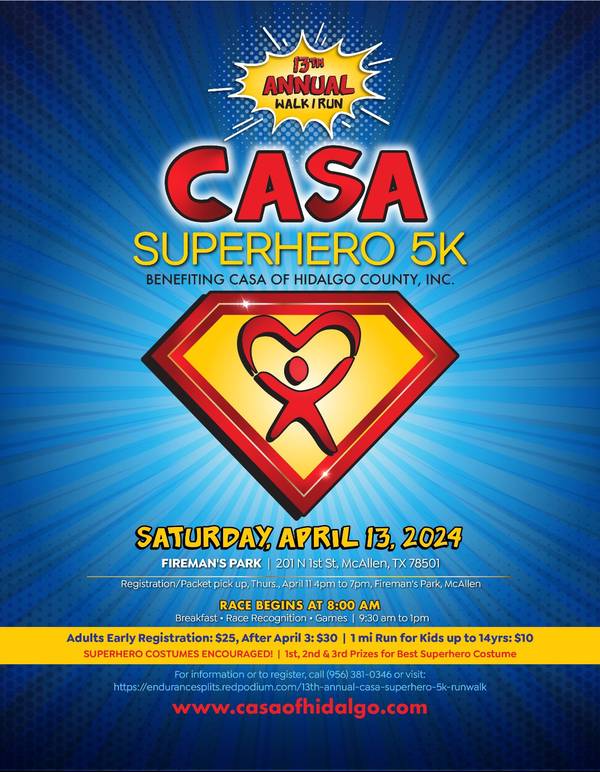 13th Annual CASA Superhero 5K Run/Walk 