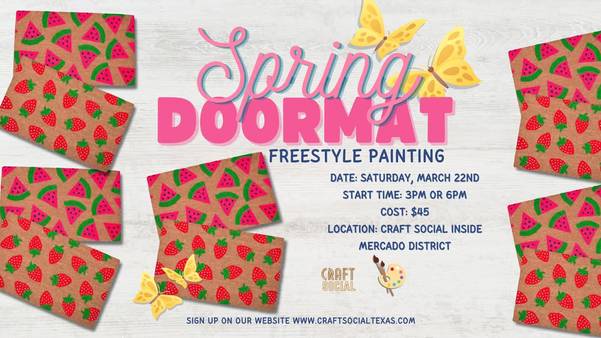 DIY Doormat Painting at Craft Social