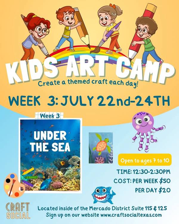 🎨 Kids Art Camp at Craft Social ✨ Week 3: Under the Sea