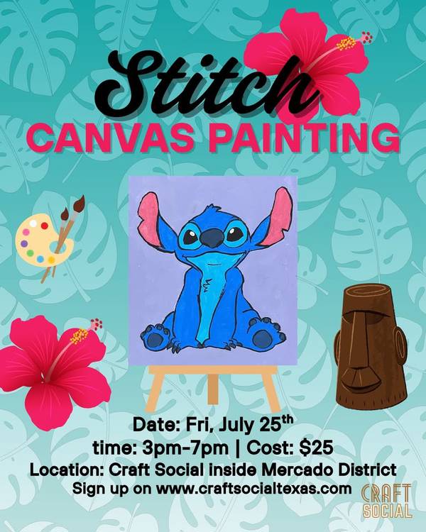 Stitch Canvas Painting 💙🖌️