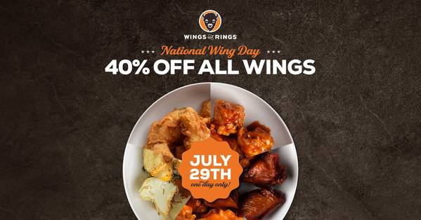 40% Off ALL Wings