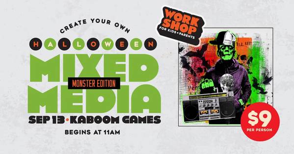 Create Your Own: Halloween Mixed Media on Canvas - Monster Edition