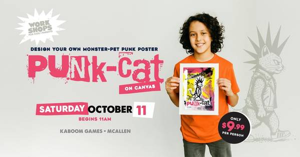 PUNK-CAT Design Your Own Monster-Pet Punk Poster